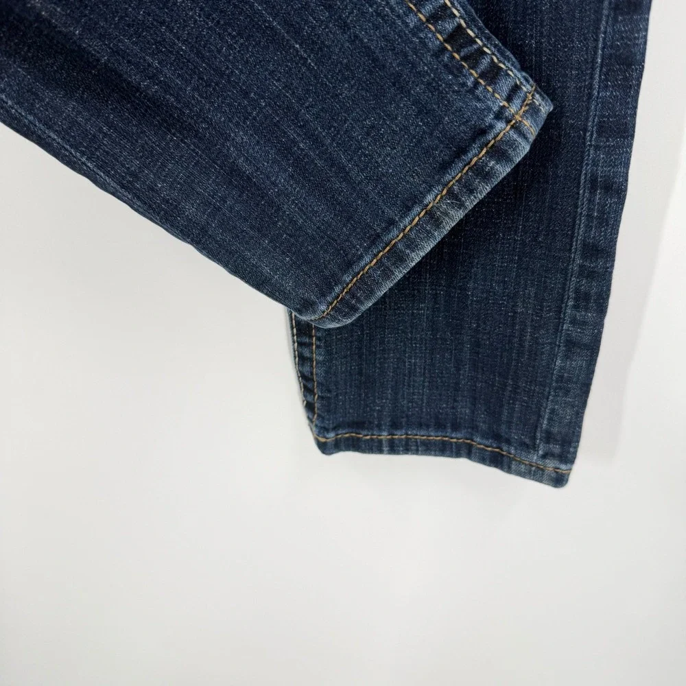 BKE Alec Straight Leg Jeans Mens 28R Dark Wash Denim Contrast Stitch Stretch